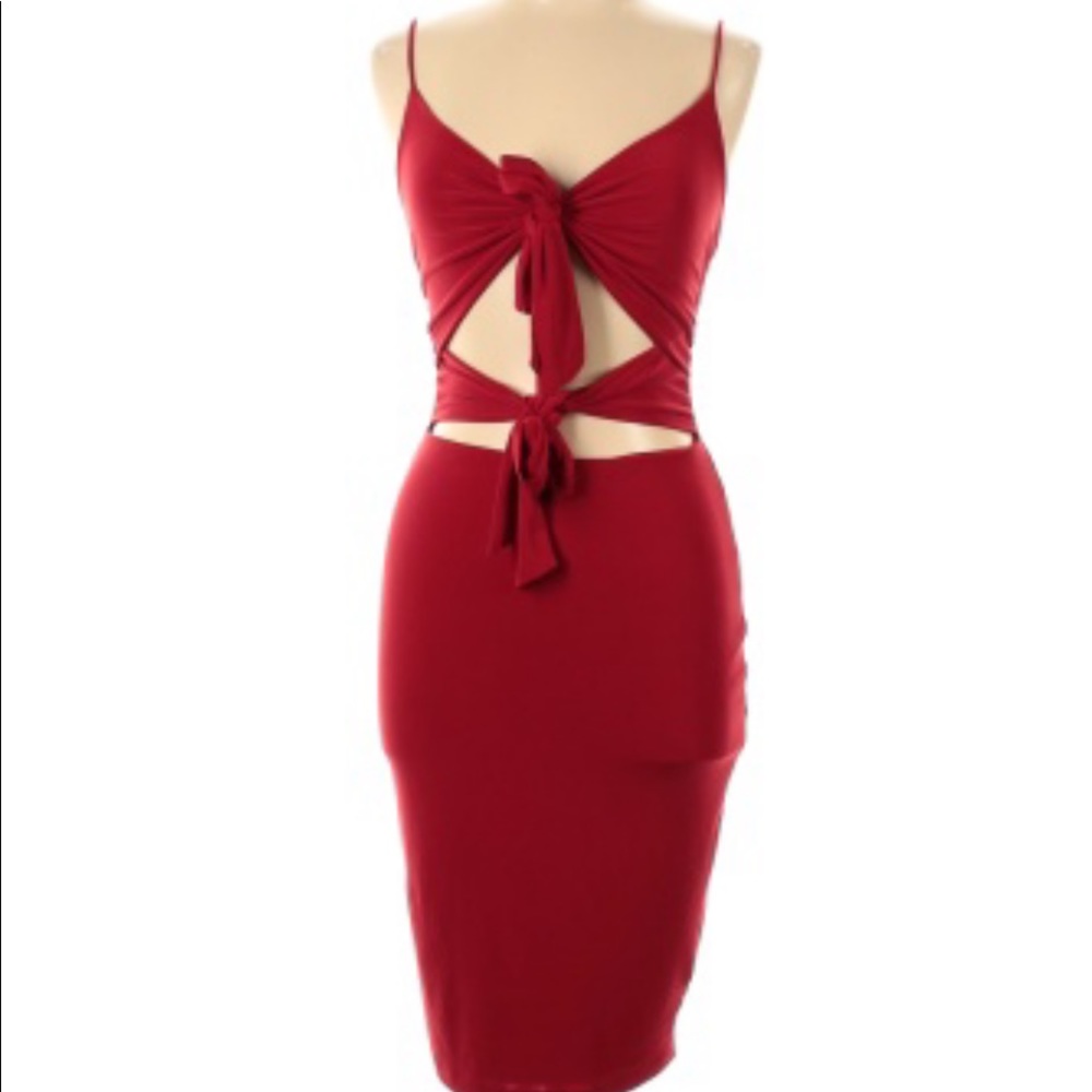 Love this slinky tied dress